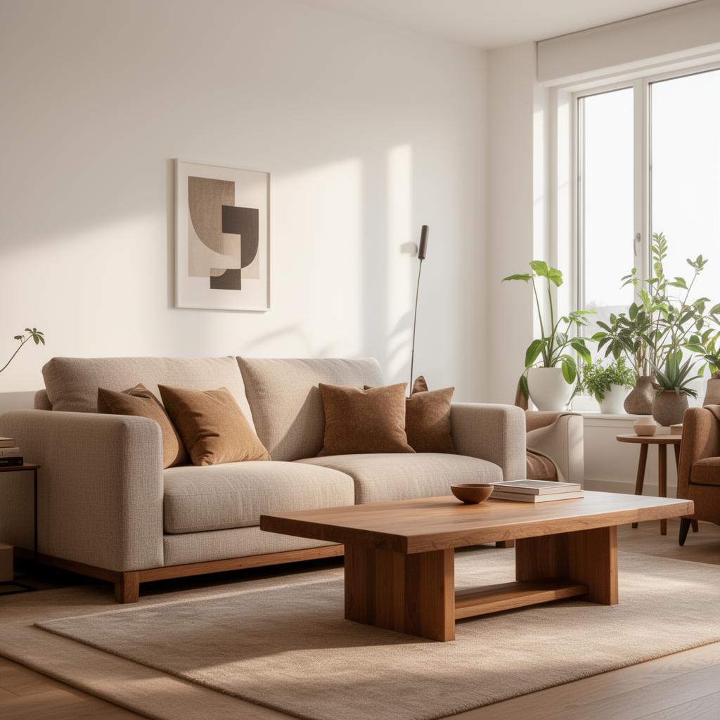 Fully furnished living room in Oklahoma City for FAA Academy students